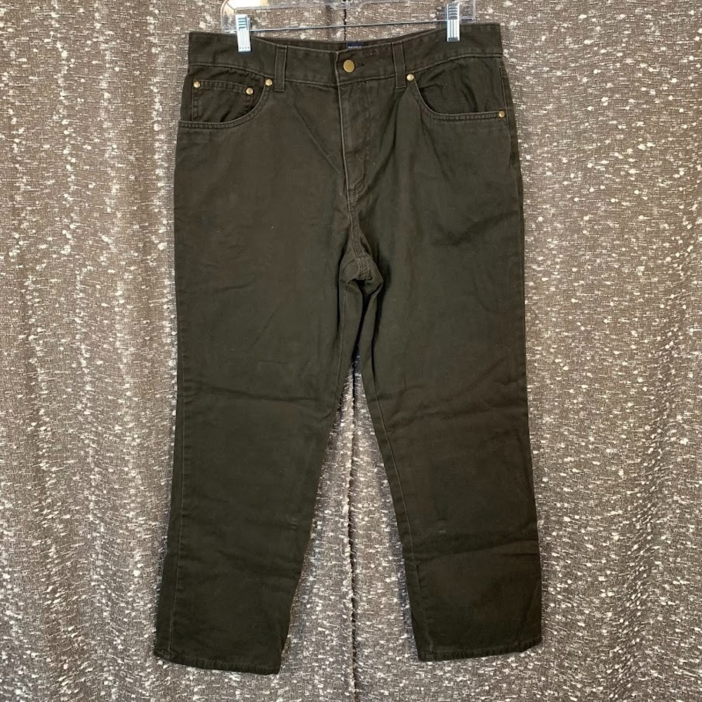 Croft &Barrow Flannel Lined Brown‎ Jeans 100% Cotton Warm Work Men's 34x29